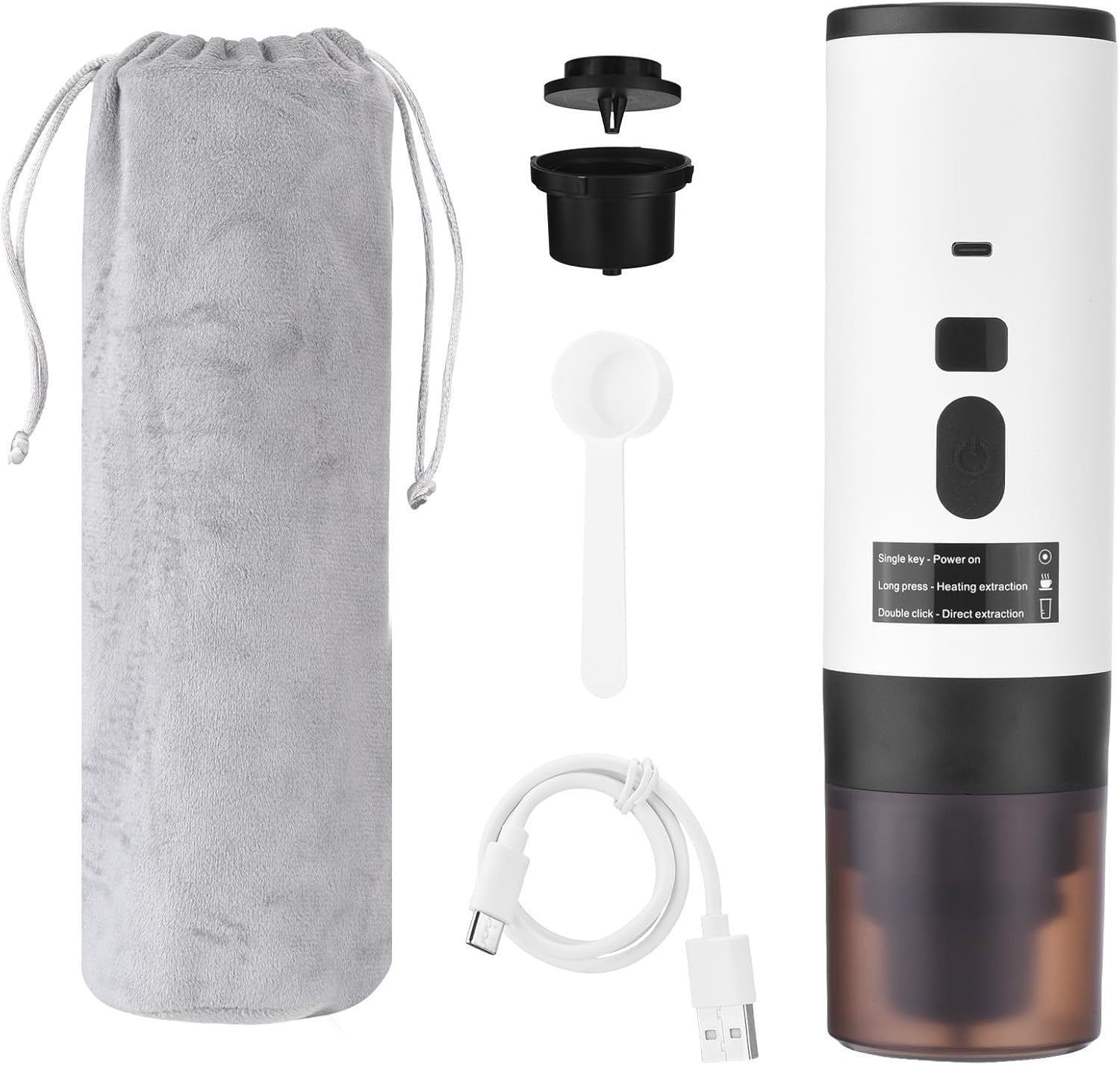 Portable Espresso Maker 15Bar Travel Coffee Machine Wireless Heating Digital Cup