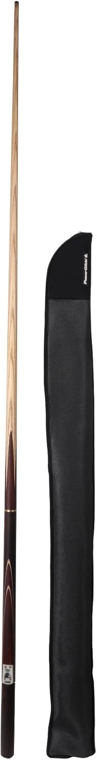 57in Snooker Cue Stick 19oz Ash Shaft 9.5mm Tip 3/4 Jointed + 6in Extension