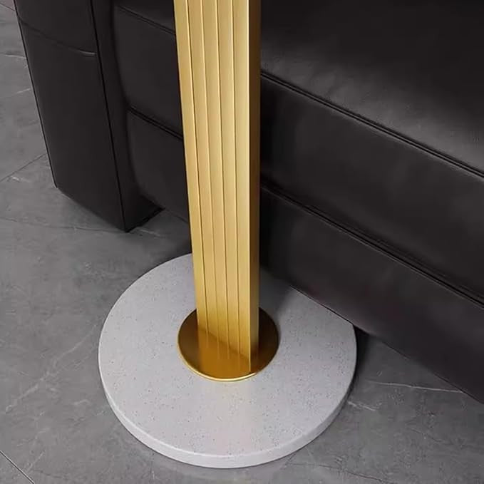 Modern Gold Metal Coat Rack Stand | Freestanding Marble Base Hall Tree 175cm