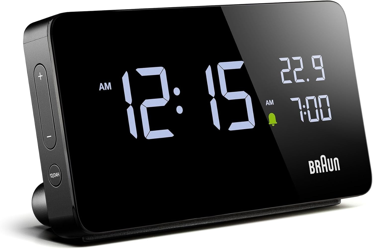 Digital Alarm Clock LCD Display USB C Charging Touch Snooze Bedside