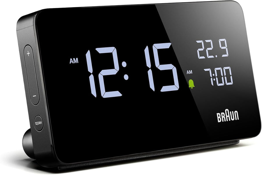 Digital Alarm Clock LCD Display USB C Charging Touch Snooze Bedside