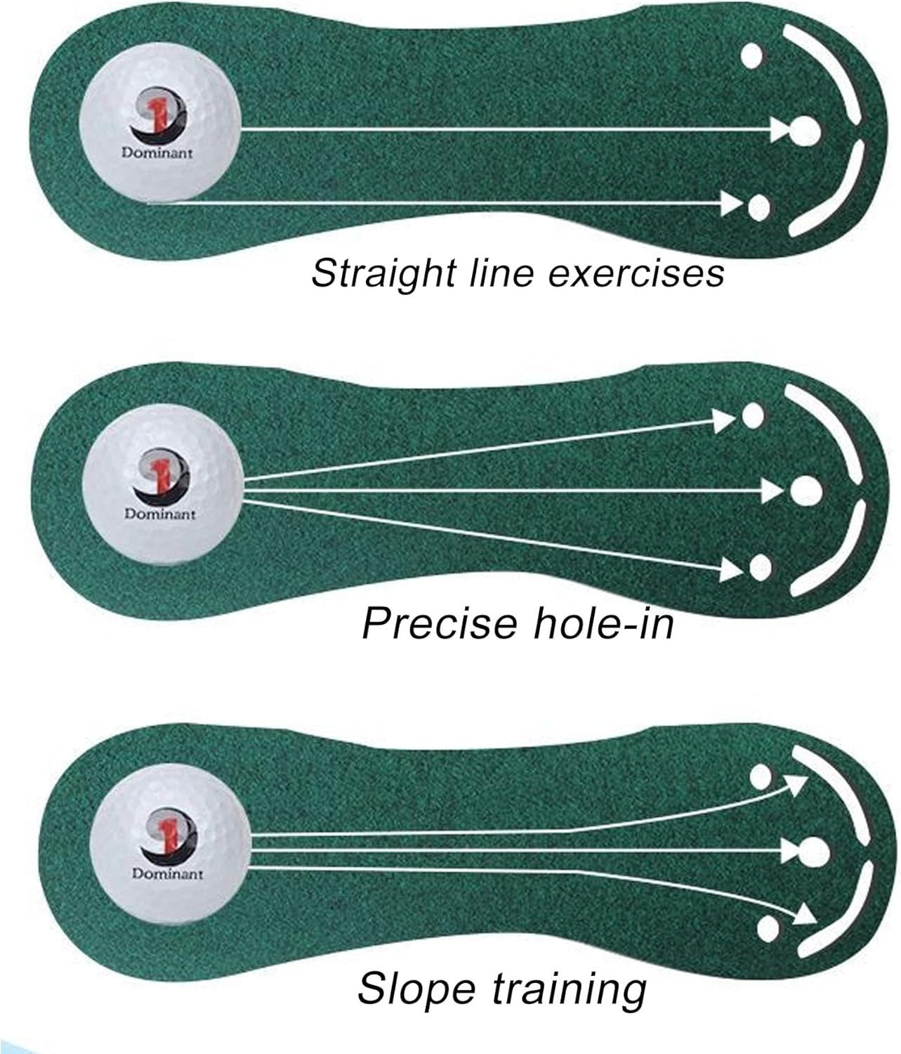 Golf Putting Practice Mat Indoor Outdoor Training Green Distance Control