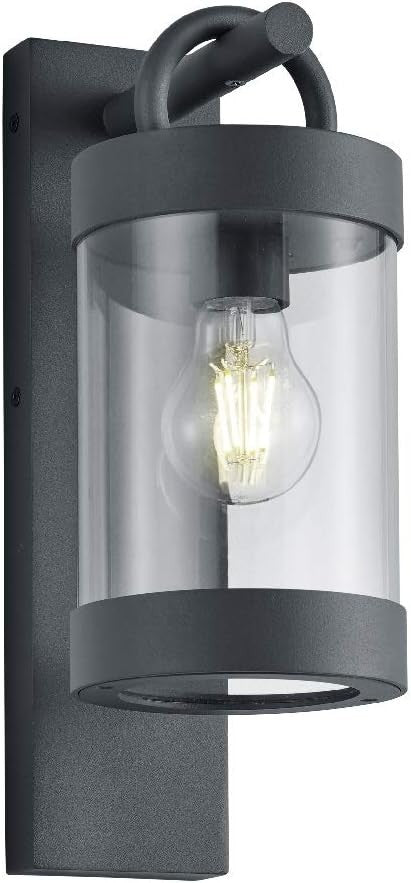 Anthracite Grey Outdoor Wall Lantern IP44 Vintage Dusk to Dawn