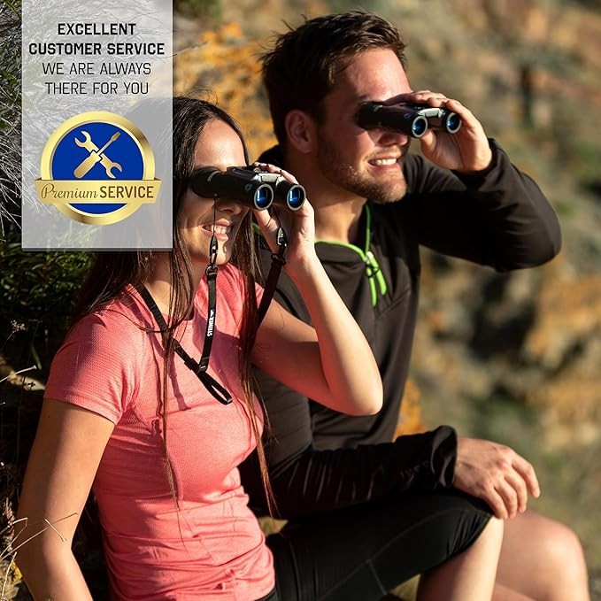 8x32 Waterproof Binoculars Anti-Glare Clear Optics Compact Travel Hiking