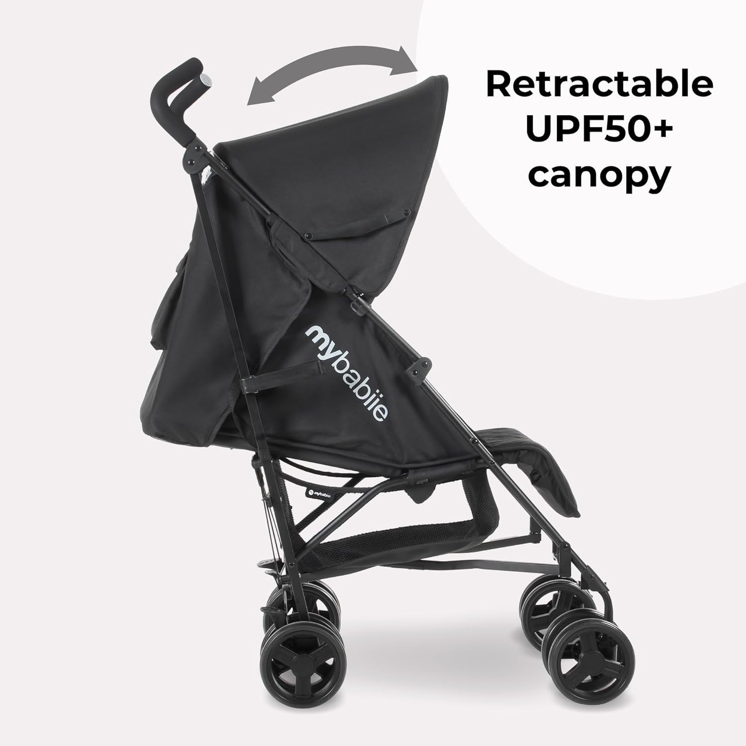 Lightweight Umbrella Stroller Compact Fold Travel Buggy Reclining Seat Black