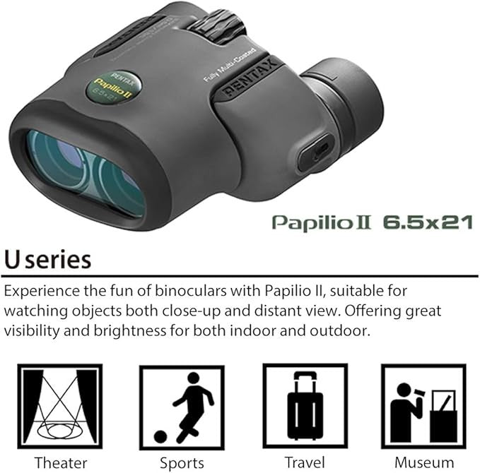6.5x21 Close Focus Binoculars HD Optics Macro Viewing Compact Travel Outdoor