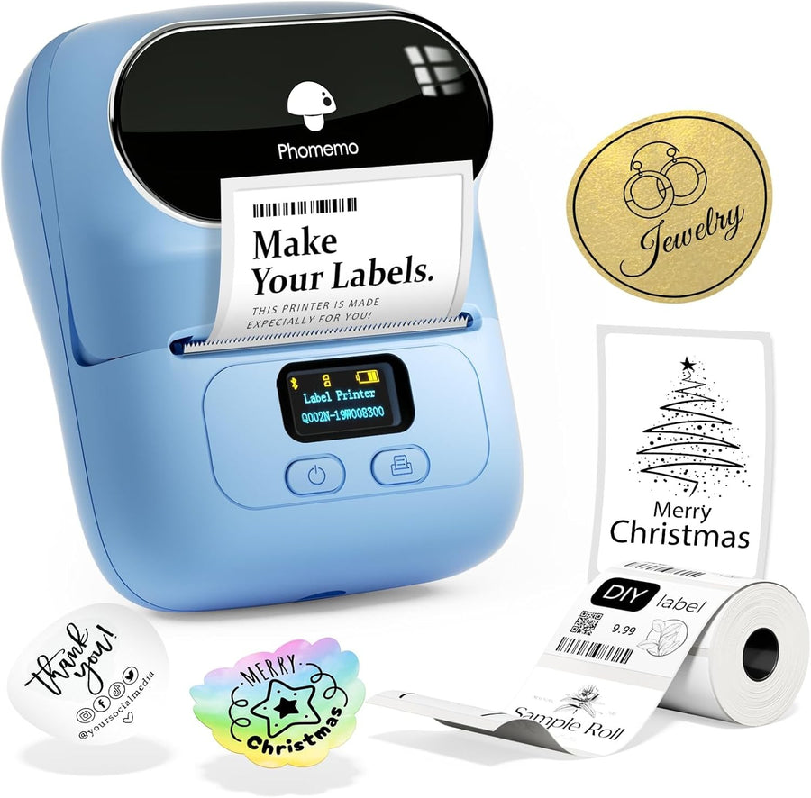 Bluetooth Thermal Label Printer 40x30mm Barcode Maker