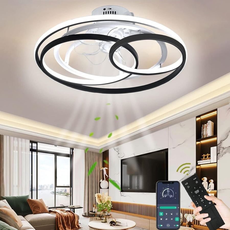 Wildcat Ceiling Fan with Lights Modern LED Dimmable Quiet