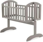 Wooden Baby Swinging Gentle Rocking Cradle with Mattress Grey