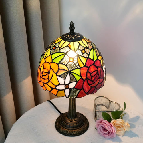 Tiffany Stained Glass Table Lamp 20x20x36cm Warm Ambient Light