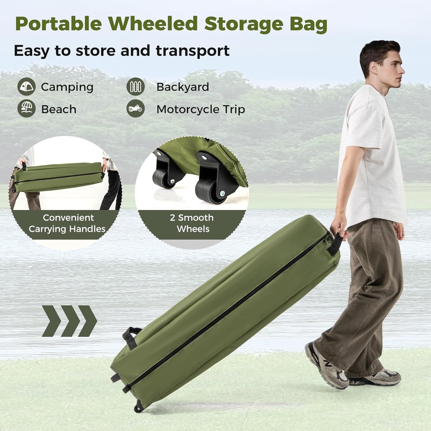 2 Person Elevated Camping Tent Waterproof Foldable Bed