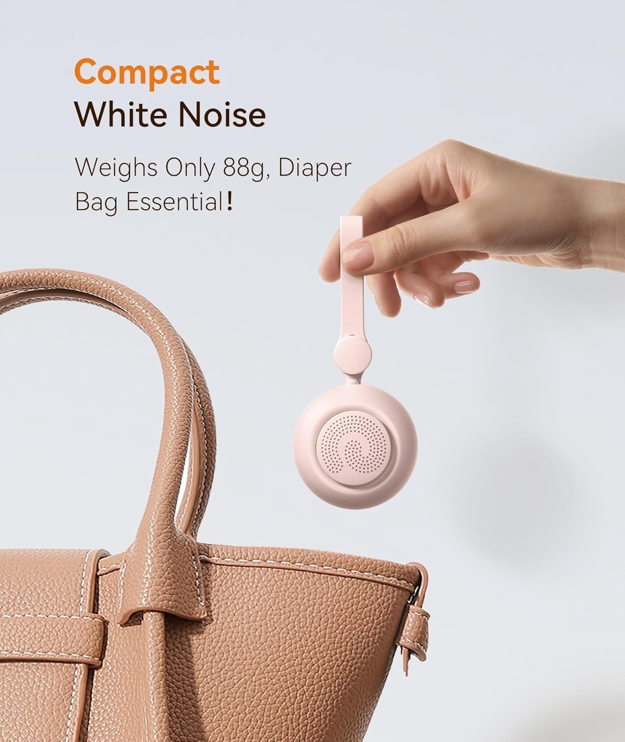 Portable Baby White Noise Machine – 19 Sounds, USB, Travel-Friendly, Timer