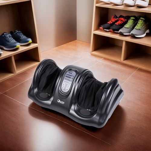 Electric Foot Massager with 3D Kneading & Reflexology – Gold