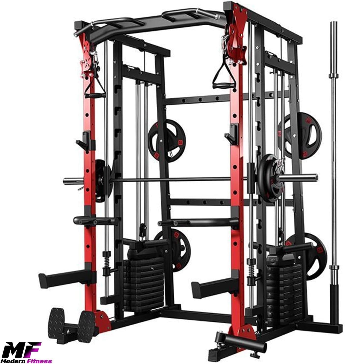Smith Machine Multi Gym Squat Rack Cable Pulley Home Gym Cage