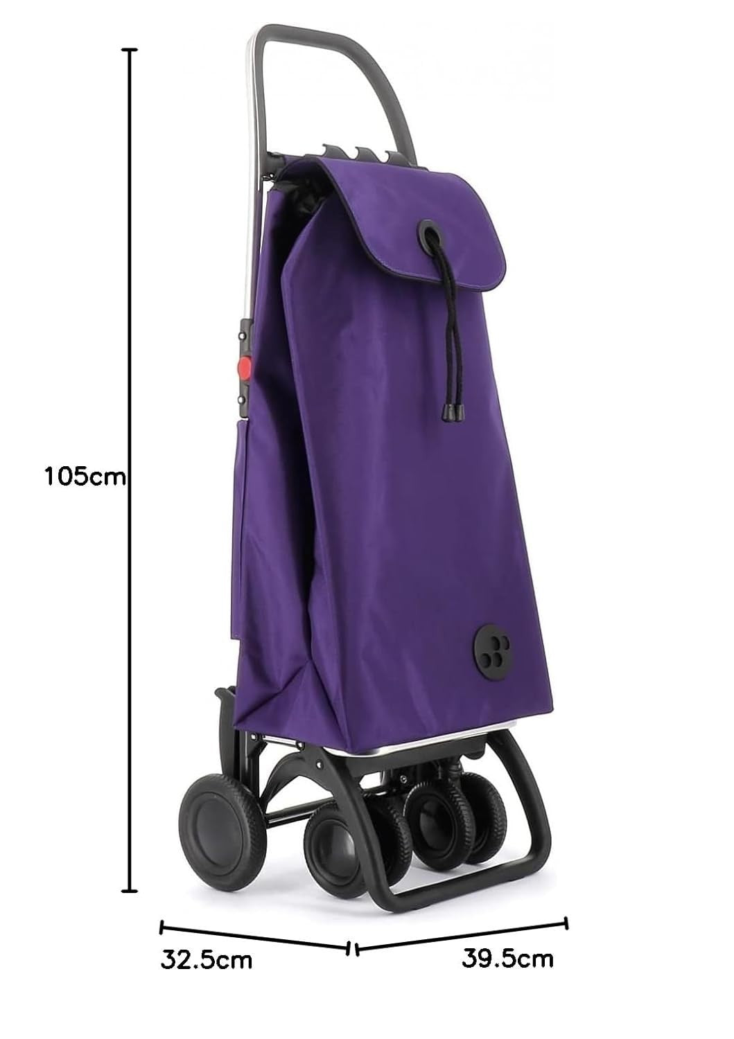 4 Wheel Folding Shopping Trolley Swivel Wheels Aluminium Backpack Bag