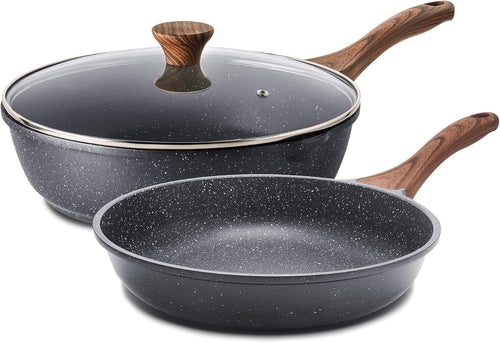 2pcs Non Stick Granite Frying Pan 20cm Frying Pan Omelette Pan PFOA Free