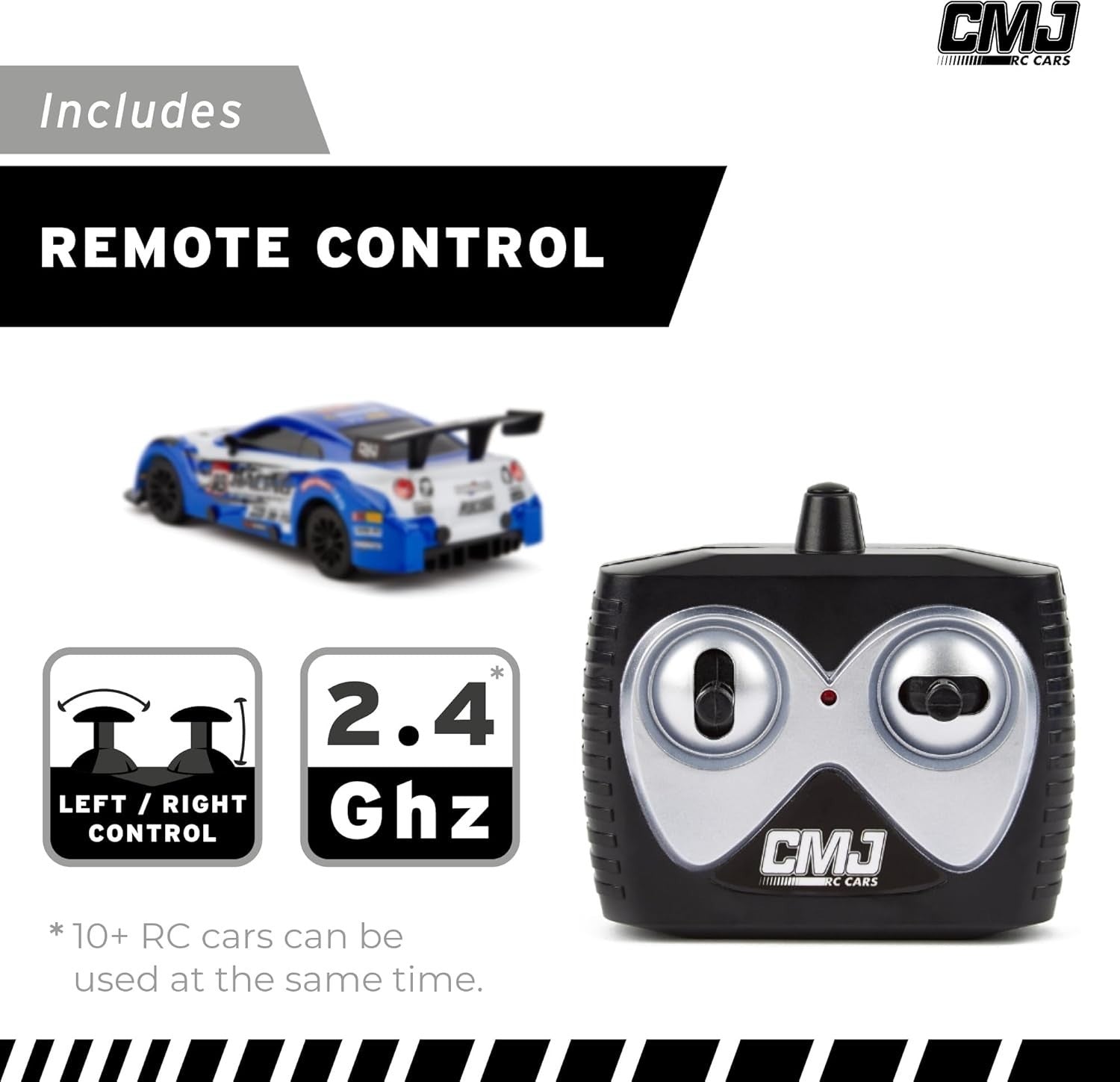Road Rebel Blue Bolt RC Car 1:24 Scale 2.4GHz Racing Toy for Kids