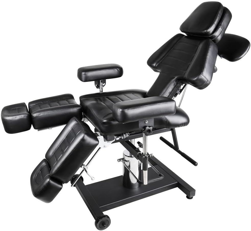 Hydraulic Adjustable Reclining Massage & Salon Bed Spa Therapy Chair