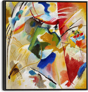 Large Abstract Canvas Wall Art 100x100cm Framed Colourful