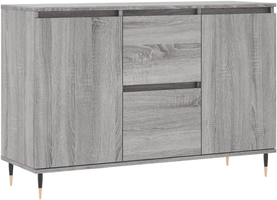 Modern Grey Sonoma Sideboard Storage Cabinet 104x35x70cm Dent Resistant