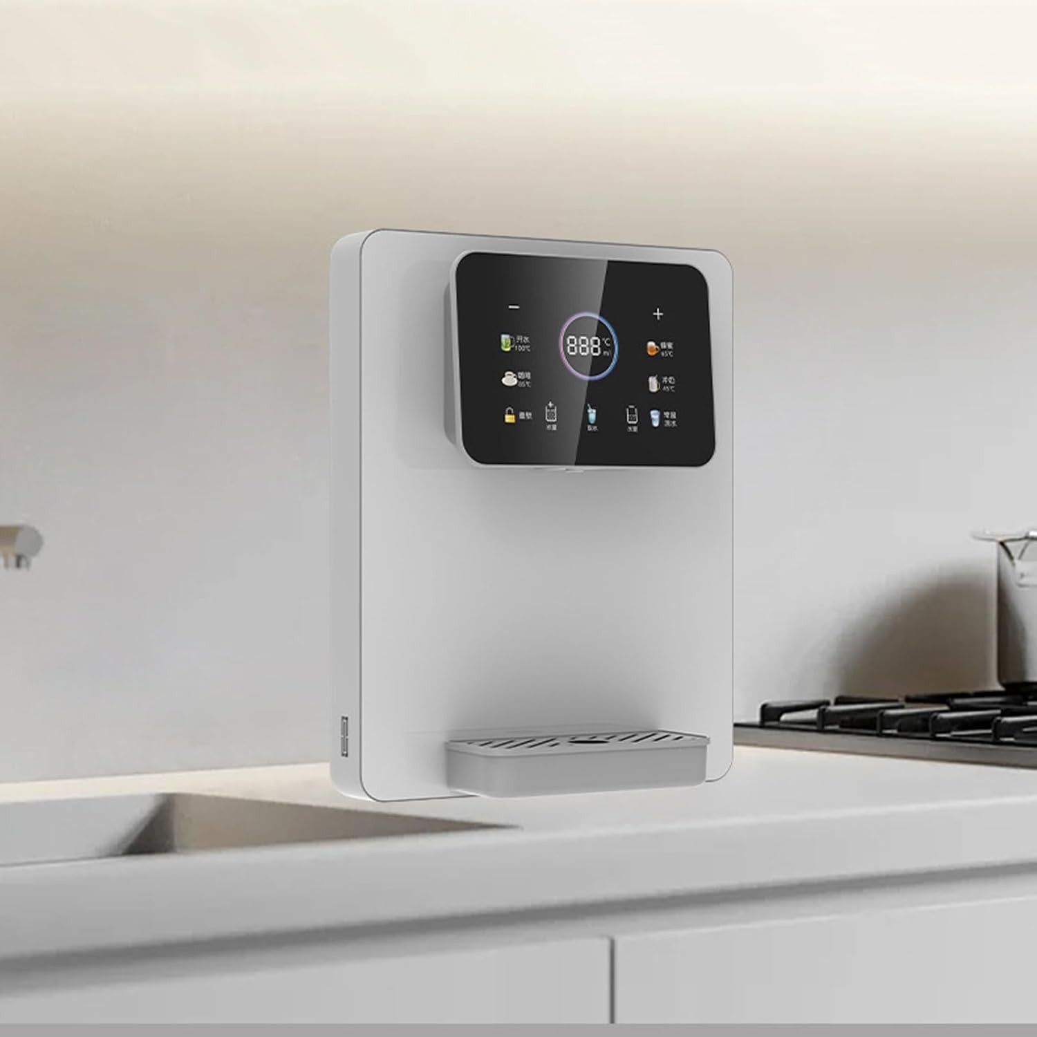Mains Hot Cold Water Dispenser Touch Screen Child Lock Wall Mount