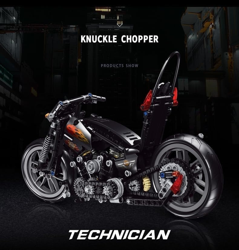 850-Piece Motorcycle Building Kit with Realistic Design & Easy Assembly
