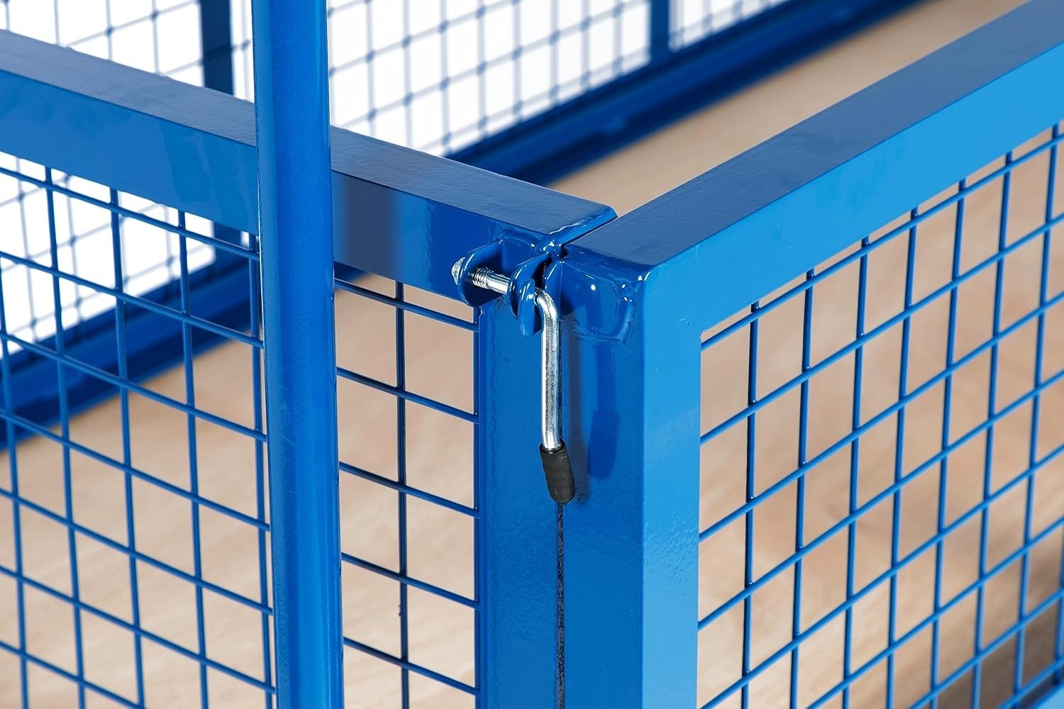 Heavy Duty 1000kg Platform Trolley Cart Mesh Sides Pneumatic Wheels