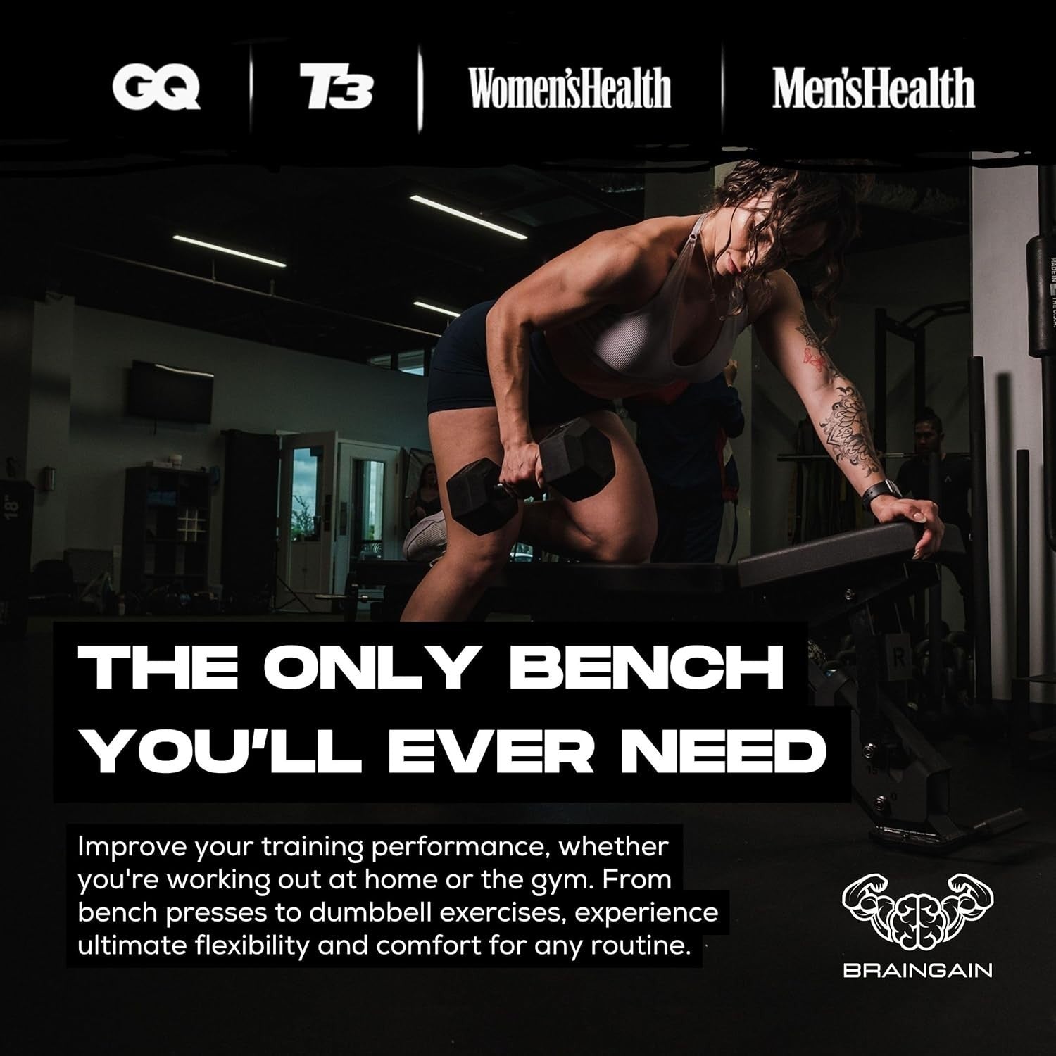 Heavy Duty Adjustable Workout Bench 450kg Multi-Position Home Gym