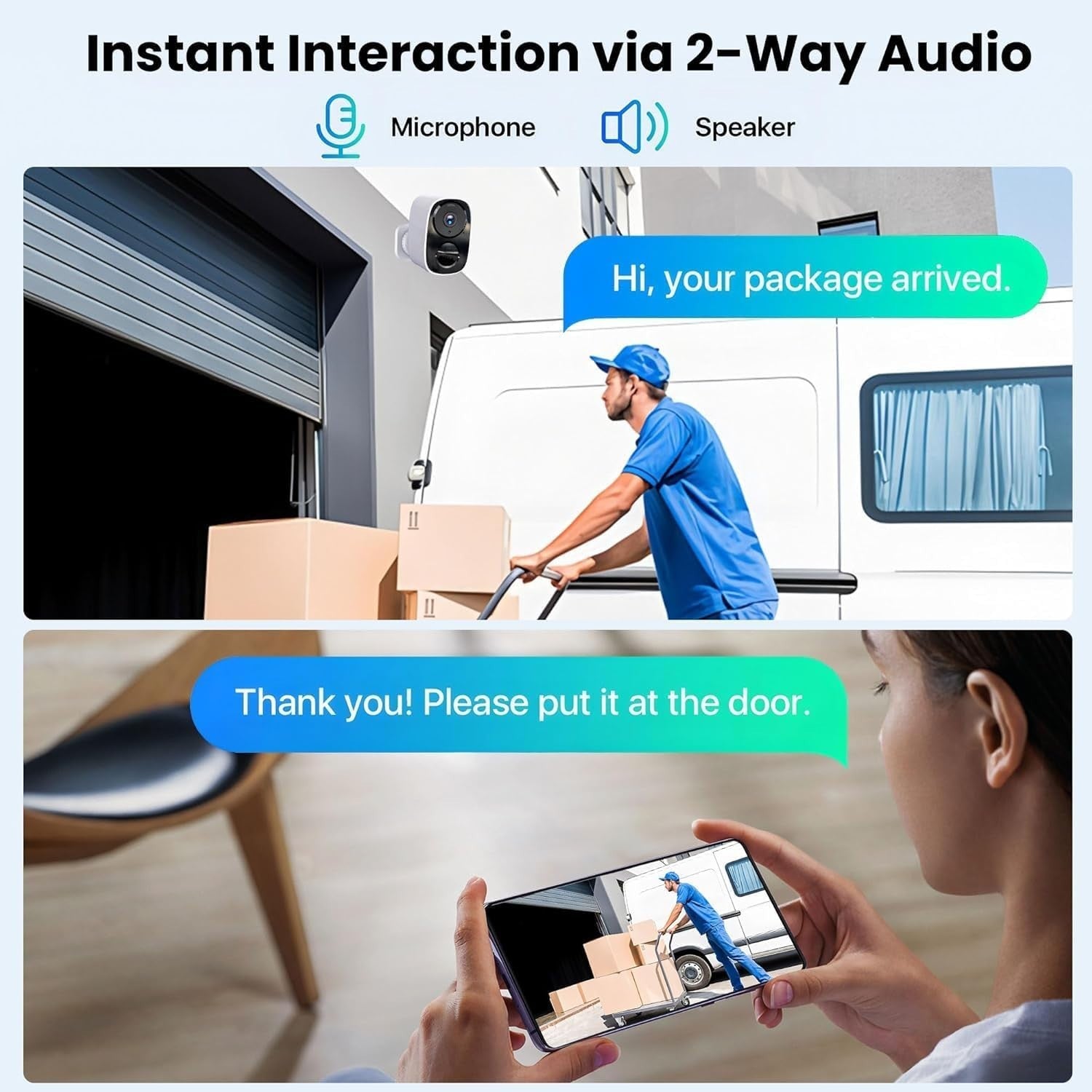 2 Pack 2K Wireless Security Cameras Outdoor WiFi Color Night Vision