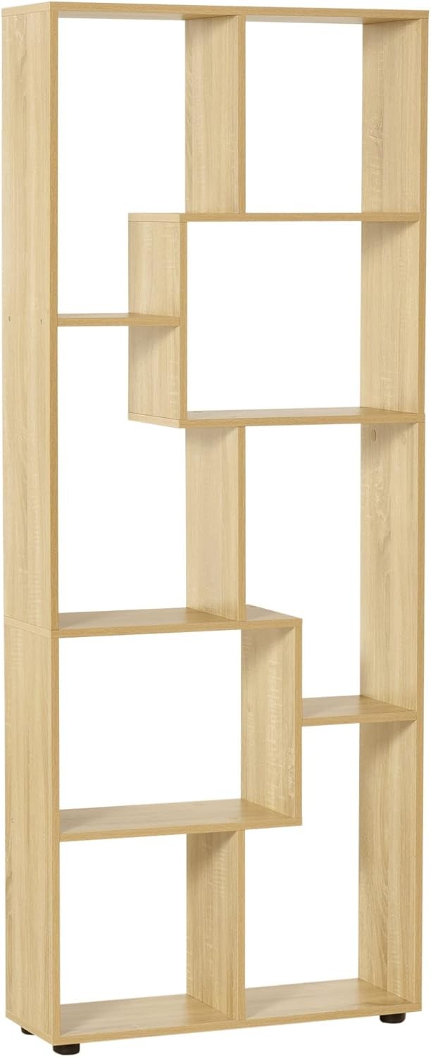Modern 8-Cube Tall Bookcase Room Divider – Freestanding Storage Unit 178cm