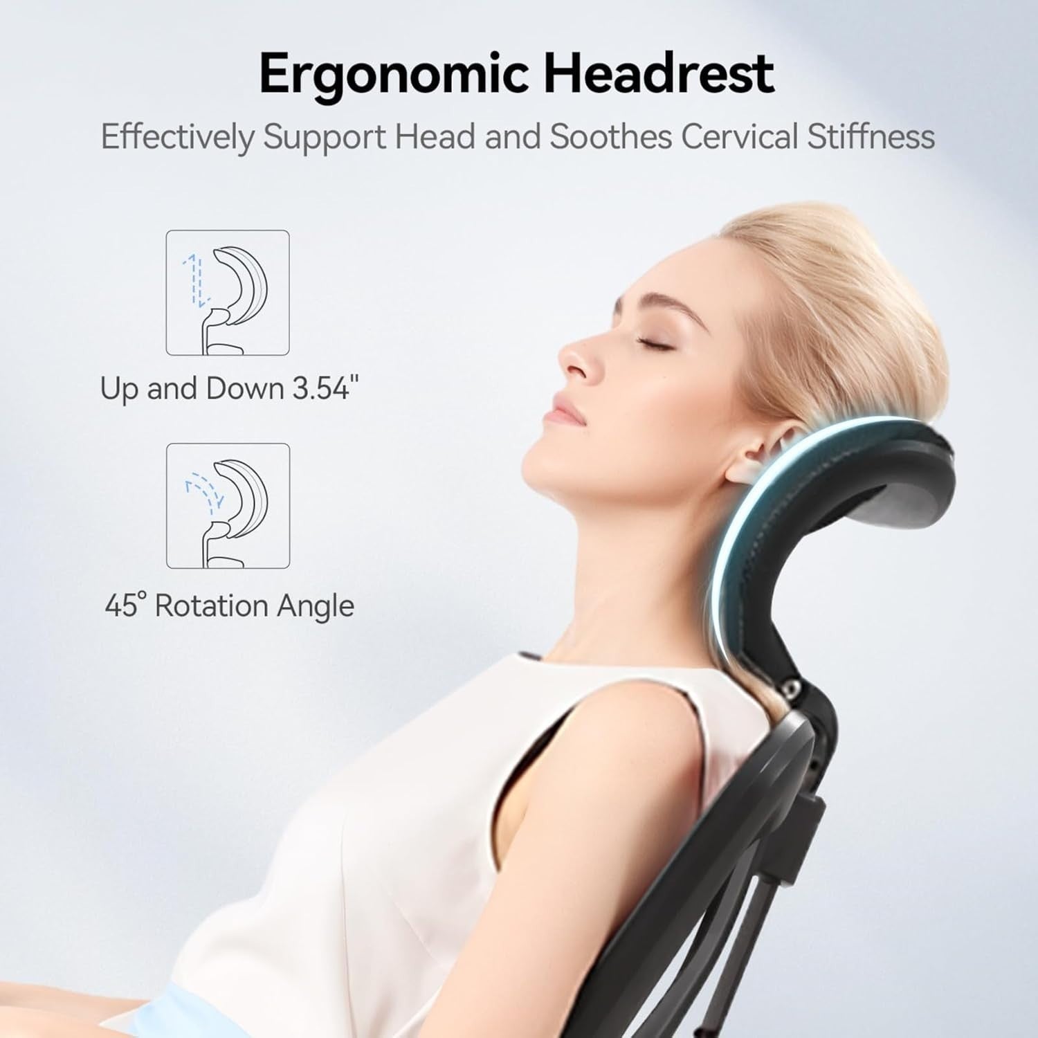 Ergonomic Office Chair Black Mesh High Back Seat Recline Adjustable Armrest Home