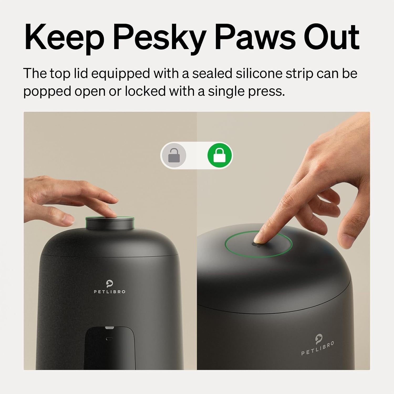 Automatic Cat Feeder Timer 180 Day Battery Life 6 Meal Food Dispenser