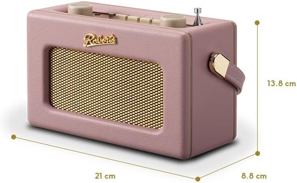 Portable DAB DAB+ FM Radio Bluetooth Retro Dove Pink