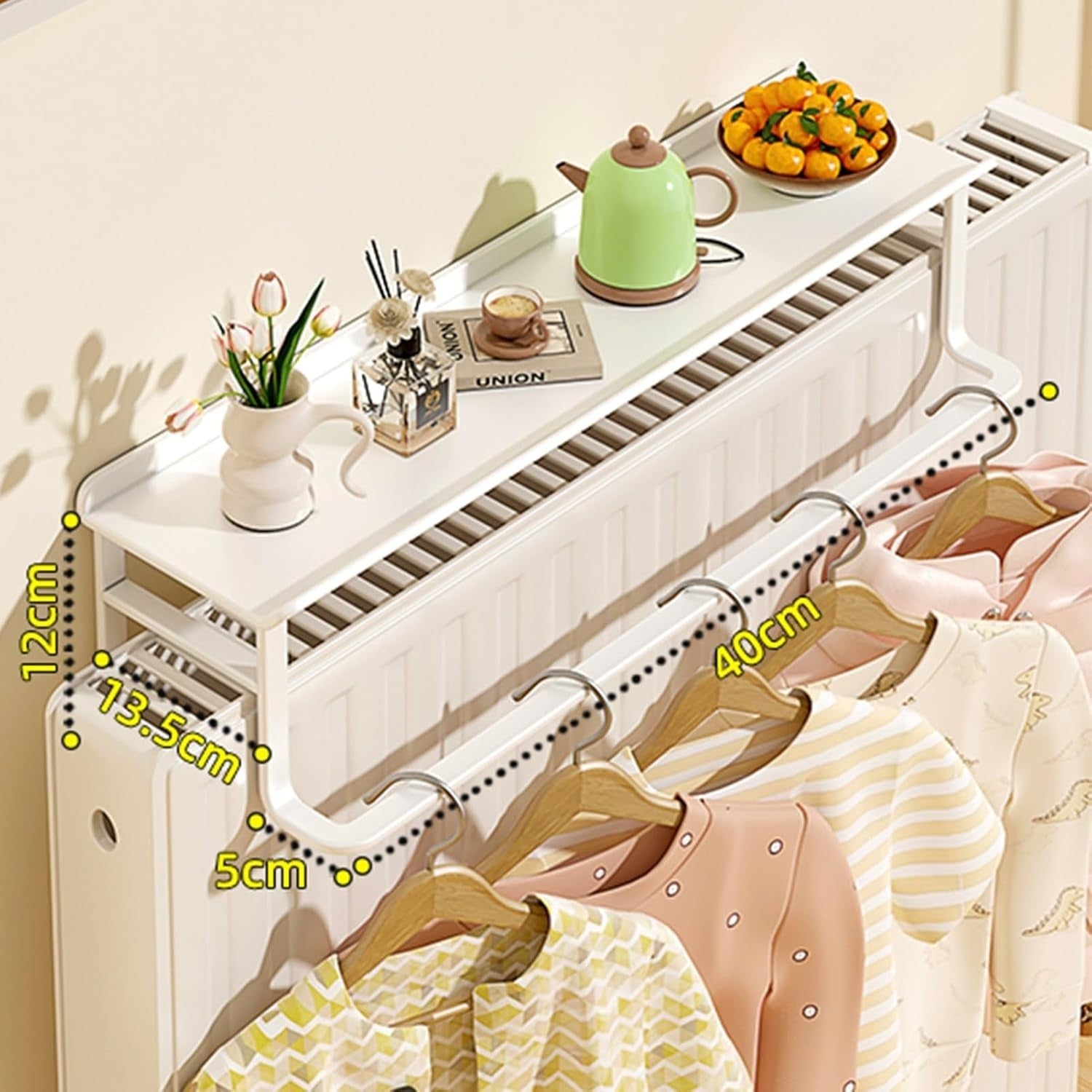 Radiator Topper Shelf 40cm Metal Plant Rack Indoor Storage & Decor