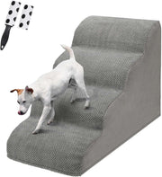 4 Step Dog Stairs Non Slip Foam Pet Ramp for Bed Sofa