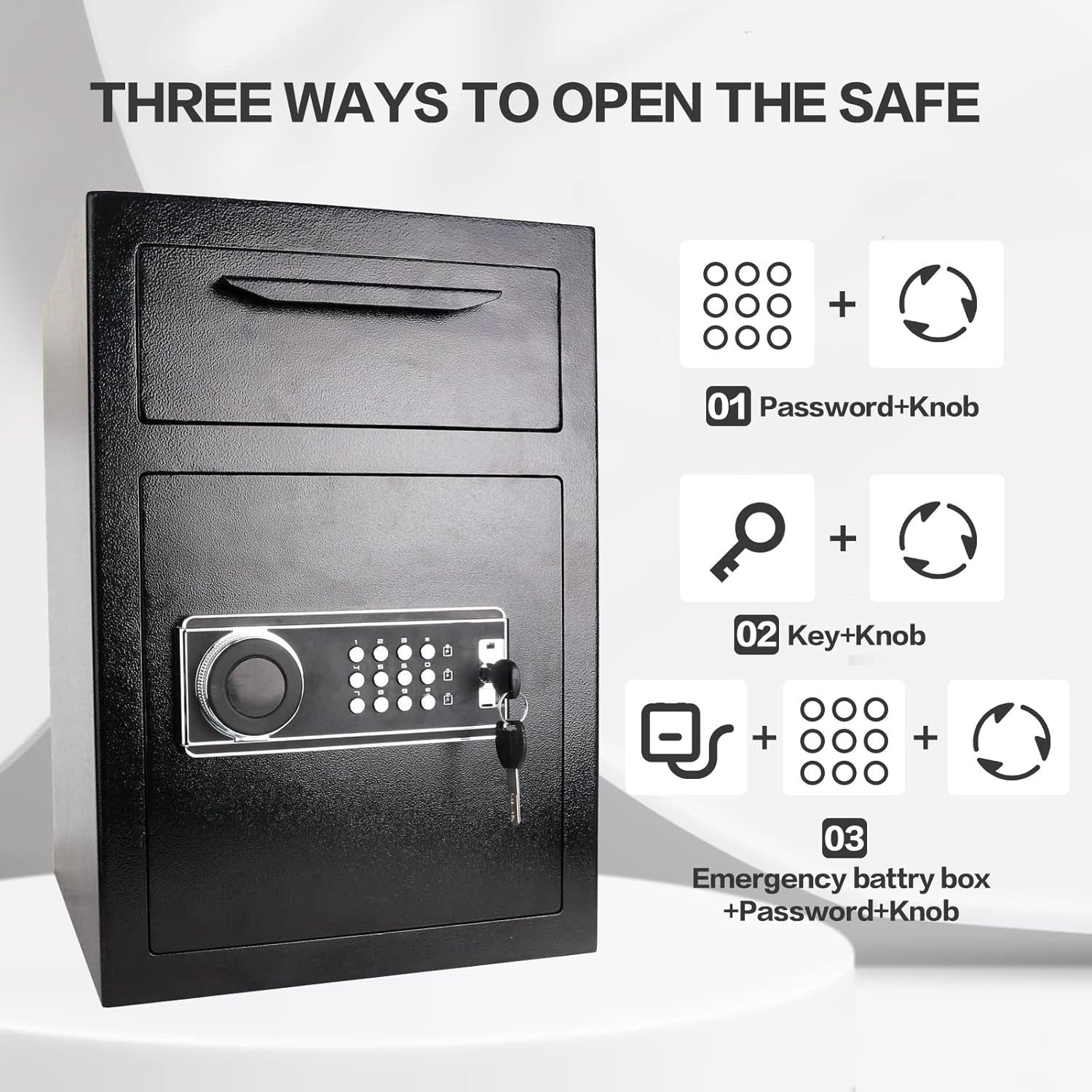 70L Depository Safe Digital Keypad Drop Slot Cash Money Box