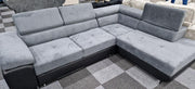 L Shape 5 Seater Sofa Bed with Storage – Modular Pull Out Corner Couch RH