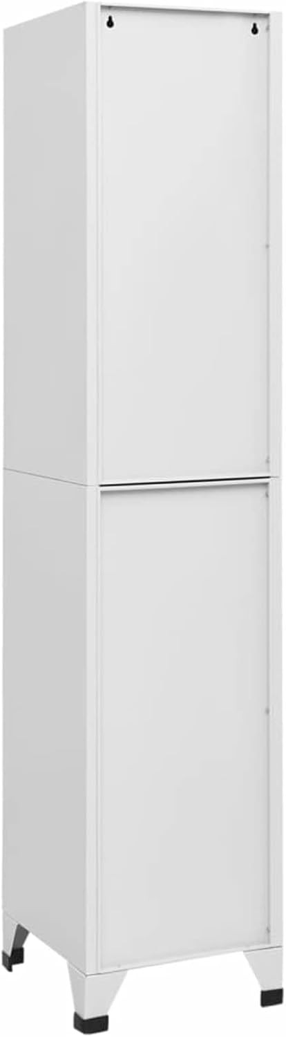 5 Door Grey Metal Locker Cabinet Lockable Steel Storage Cupboard Office Gym