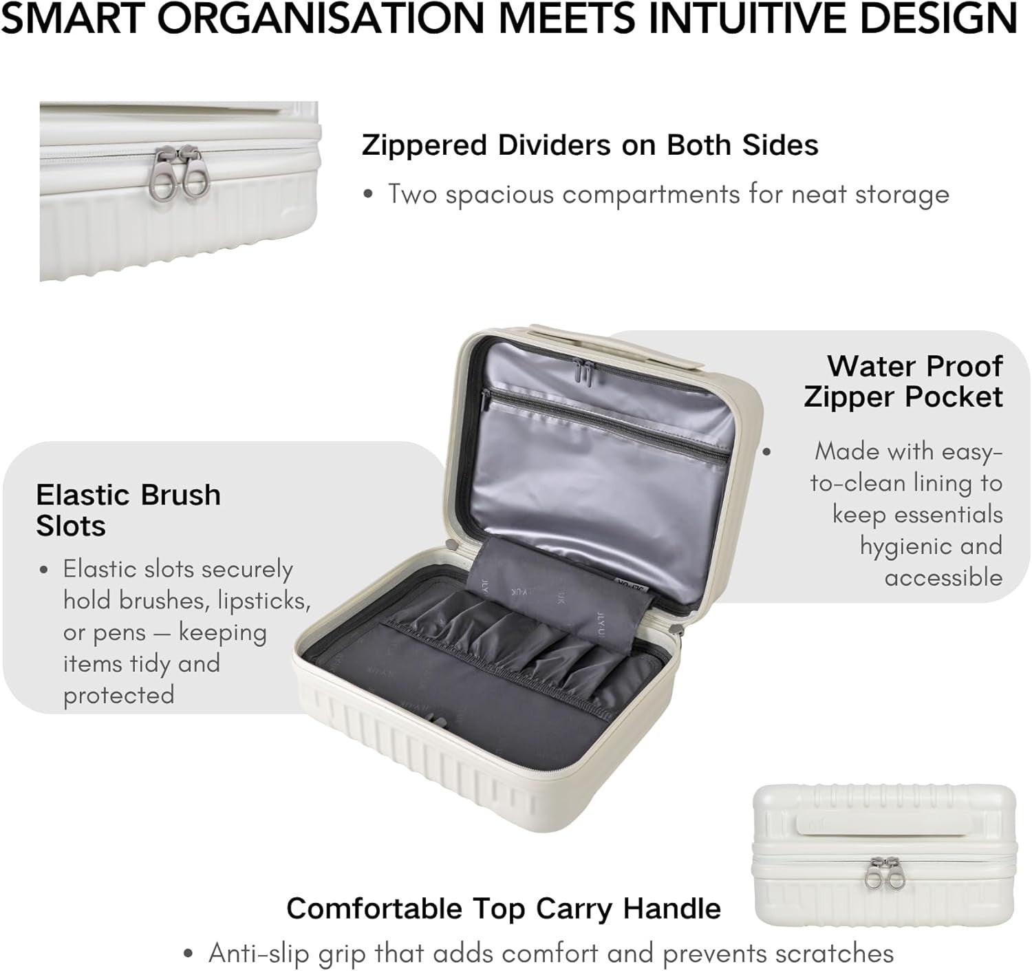 2pc Cabin Luggage Set Vanity Case & Carry On Suitcase TSA Lock Spinner