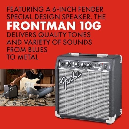 10W Guitar Combo Amp Practice Overdrive Headphone Jack Portable