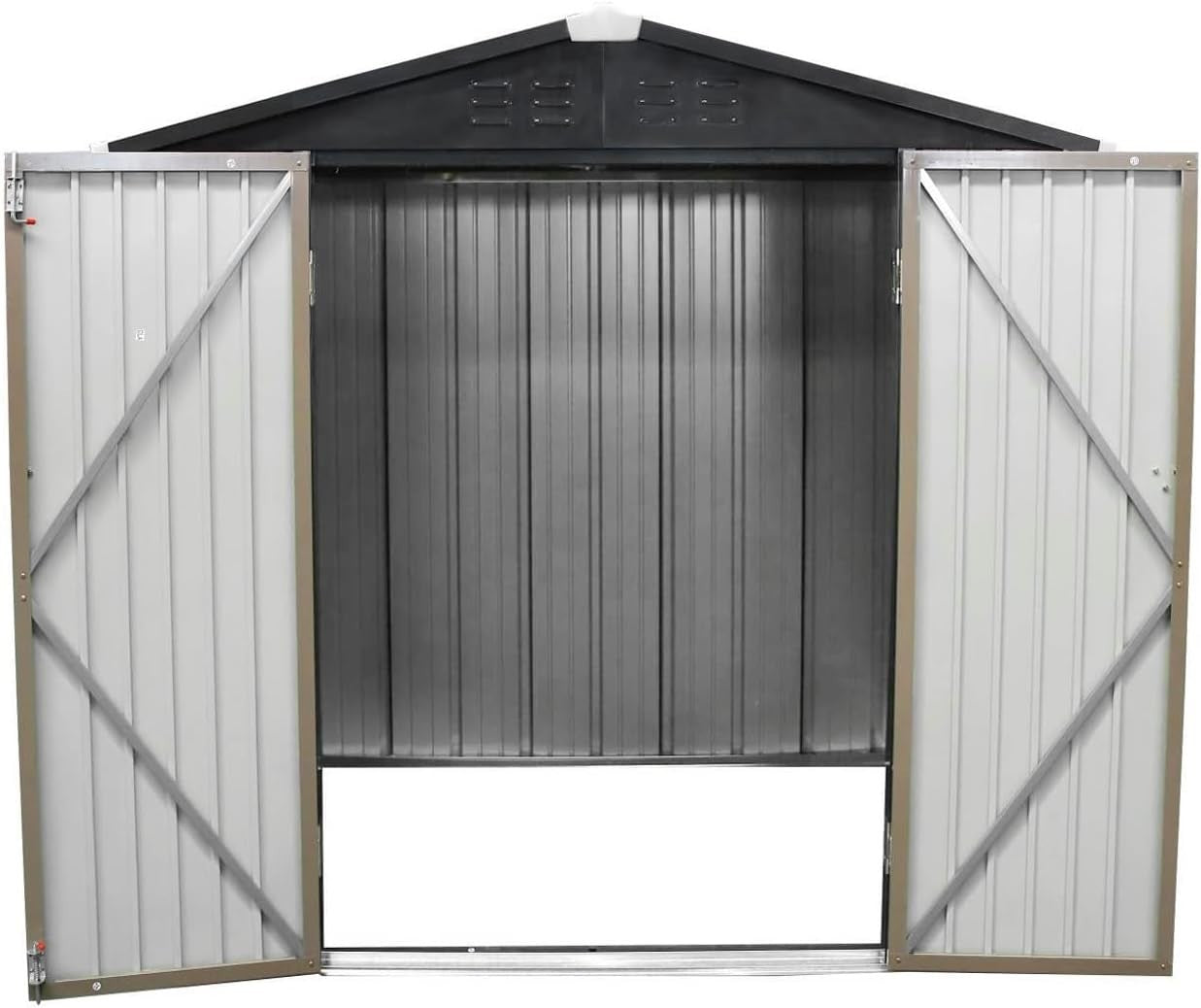 Heavy Duty 6x4 ft Outdoor Metal Garden Shed Lockable Storage Unit
