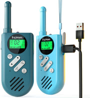Kids Long Range Walkie Talkies 2 Pack Rechargeable 2 Way Radio VOX