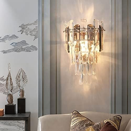 Crystal Wall Sconce Light E14 Luxury Glass Lamp for Bedroom Hotel