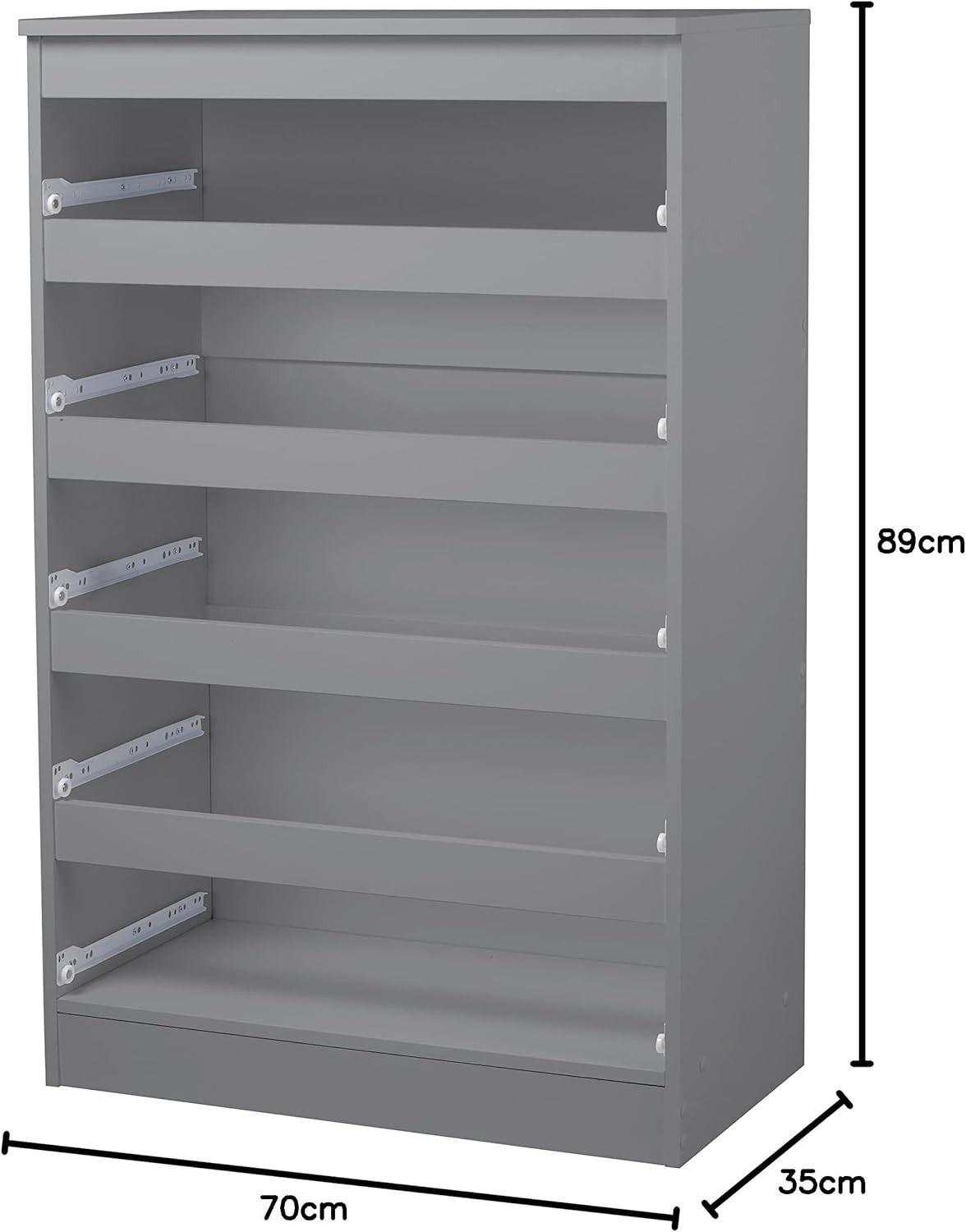 Modern 5-Drawer Wooden Chest Storage Cabinet – Sleek, No Handle, Multi-Room