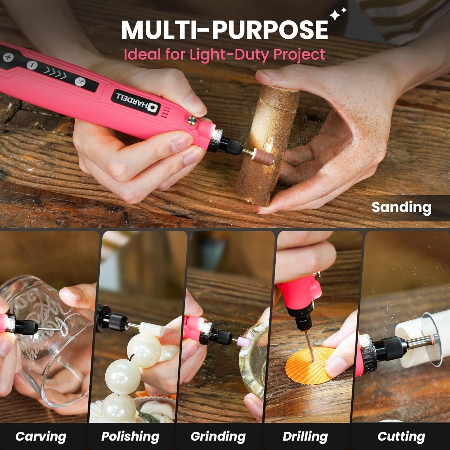 Mini Cordless Rotary Tool Kit 5 Speed Engraving Pen DIY Craft Set