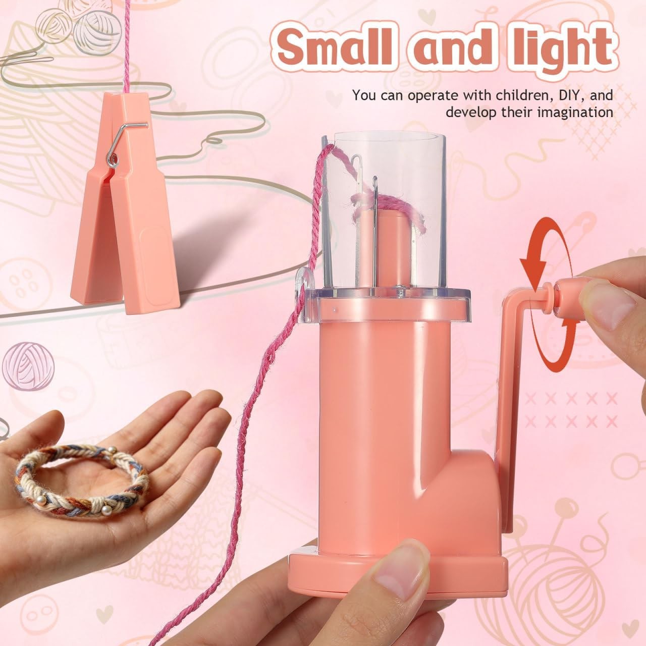 Hand Rope Weaving Machine DIY Bracelet Cord Knitting Tool Compact