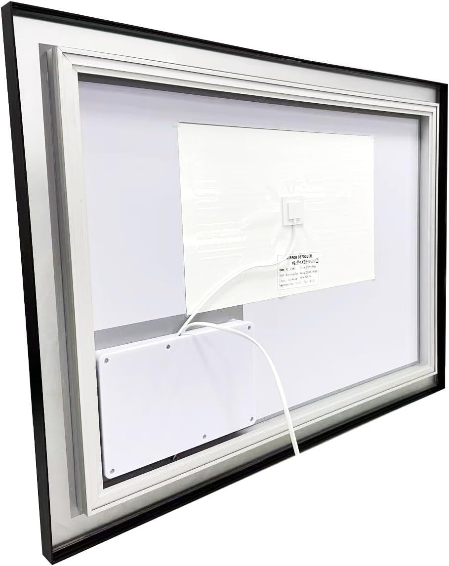 Illuminated LED Bathroom Mirror 70x50cm Dimmable Touch Control Anti-Fog