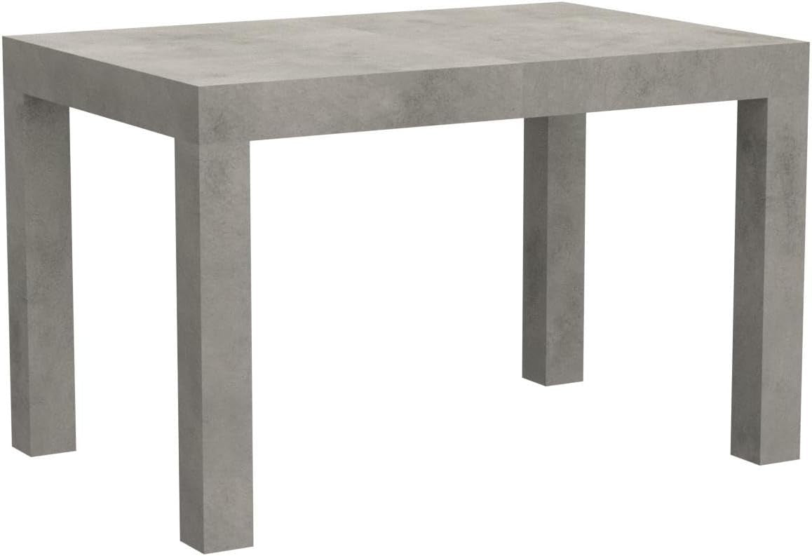 Extendable Concrete Grey  Dining Table 8Seater Wood Modern SpaceSaving 120-200cm