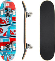 31" Double Kick Skateboard Youth Adult Beginner PU Wheels ABEC 7 Maple