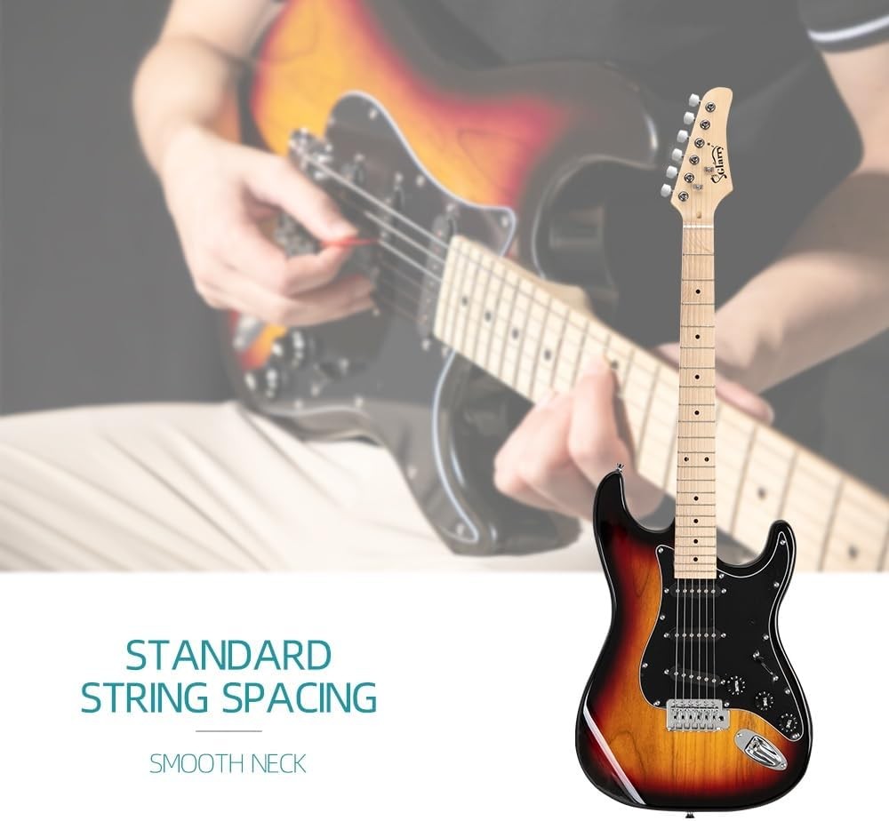 Full Size Electric Guitar Starter Kit with 20W Amp Sunburst